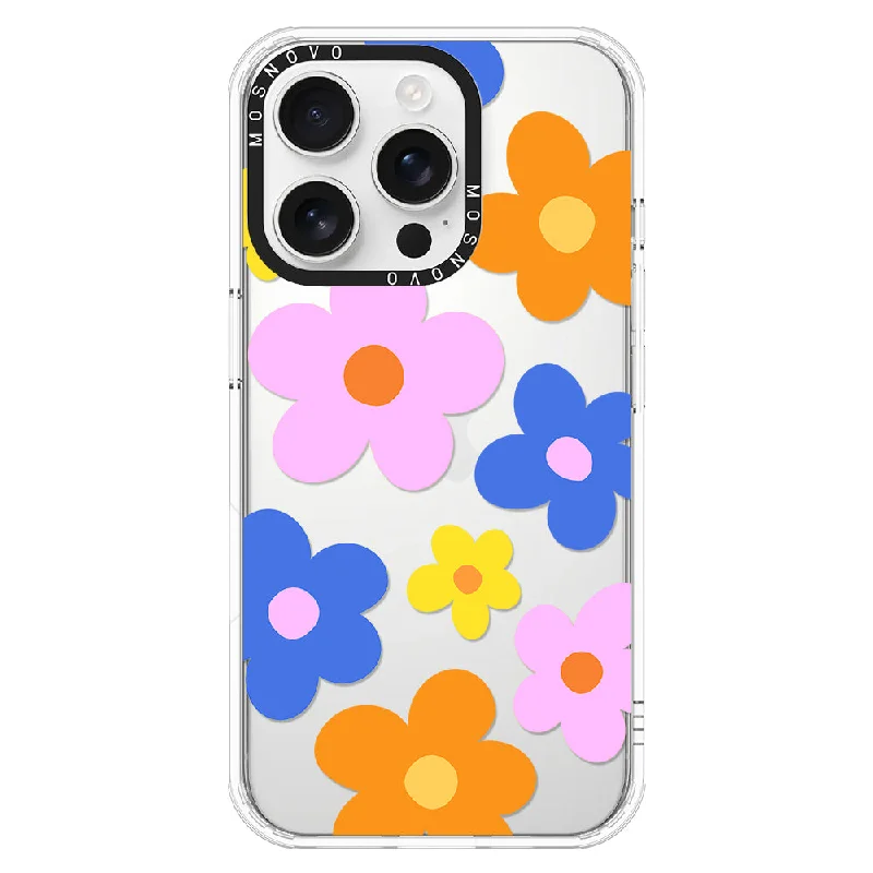 60's Groovy Flower Phone Case - iPhone 16 Pro Case