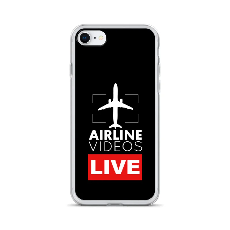 AIRLINE VIDEOS LIVE (BLACK) iPhone Case