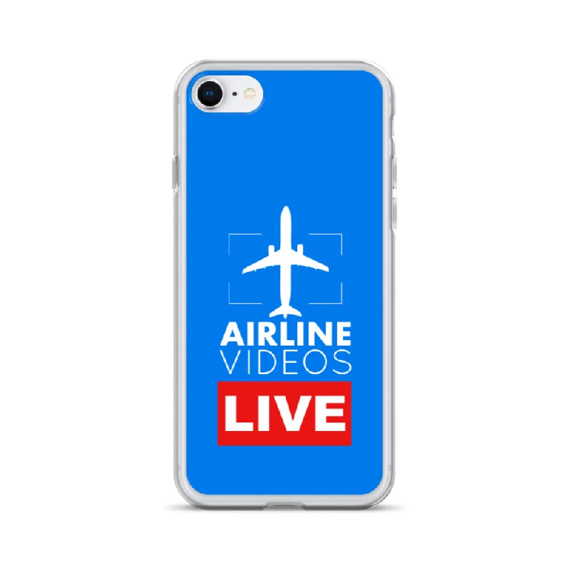 AIRLINE VIDEOS LIVE (BLUE) iPhone Case