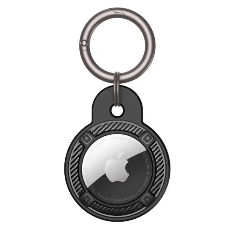 Circular Carbon Fiber Fob Case for AirTag