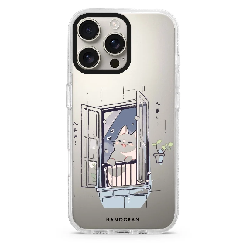 Ledge Lounging Kitty iPhone Ultra Clear Case