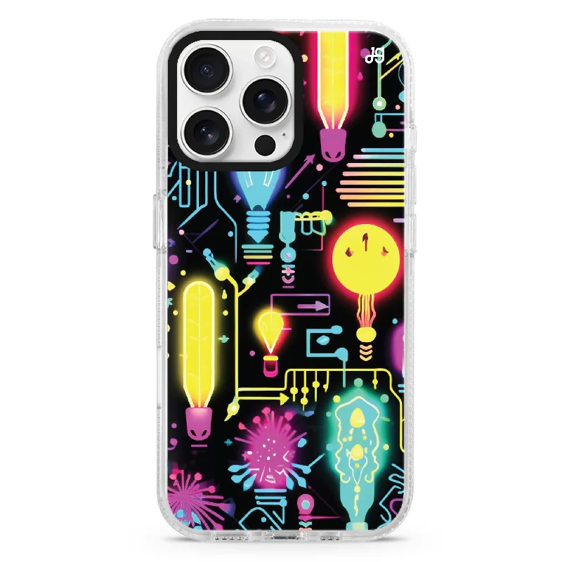 Neon Cascade iPhone Ultra Clear Case