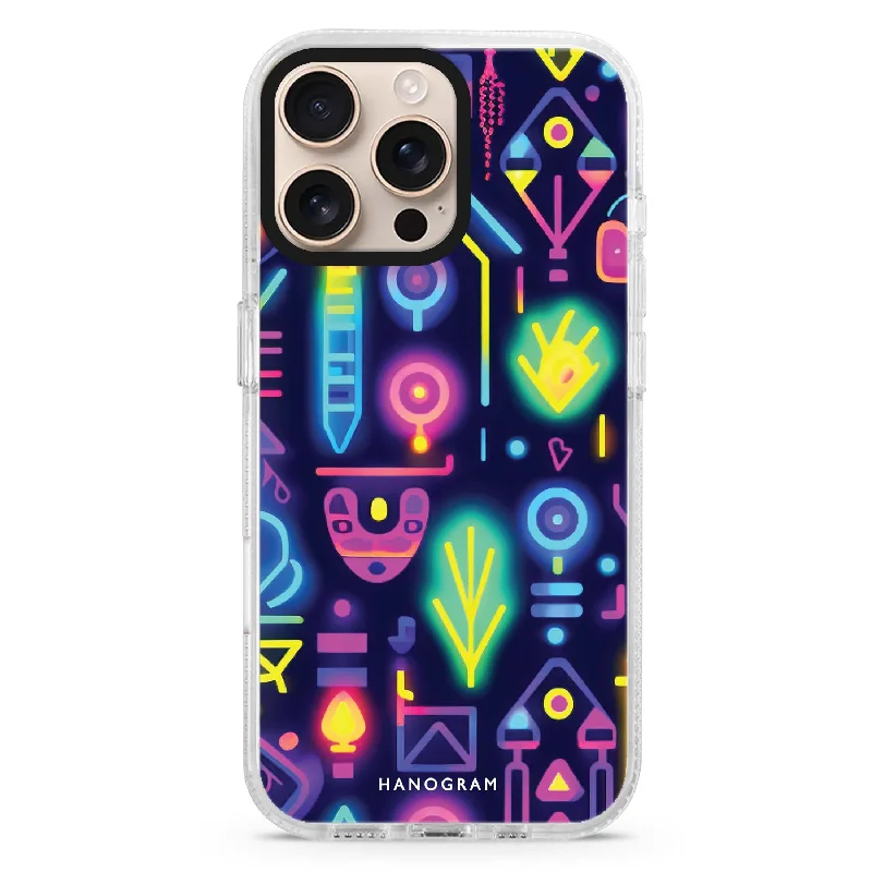 Neon Sparkle iPhone Ultra Clear Case