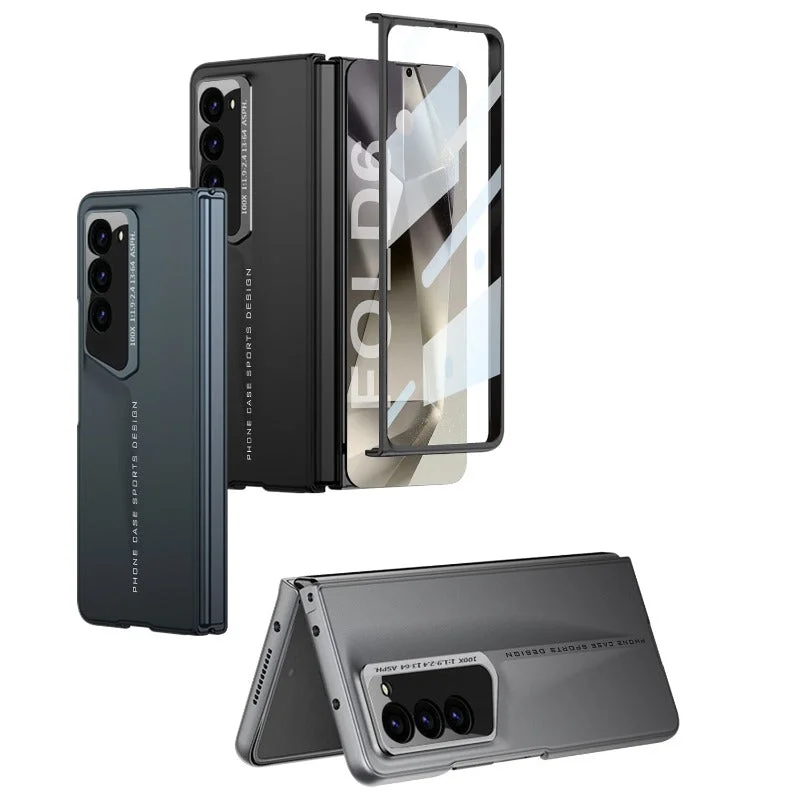 Shockproof Armor Matte Phone Case With Screen For Samsung Galaxy Z Fold 6