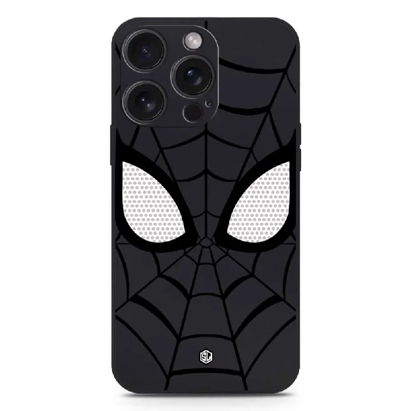 Cool Spider Design Soft Phone Case - Silica Gel Case - Black - iPhone 15 Pro Max