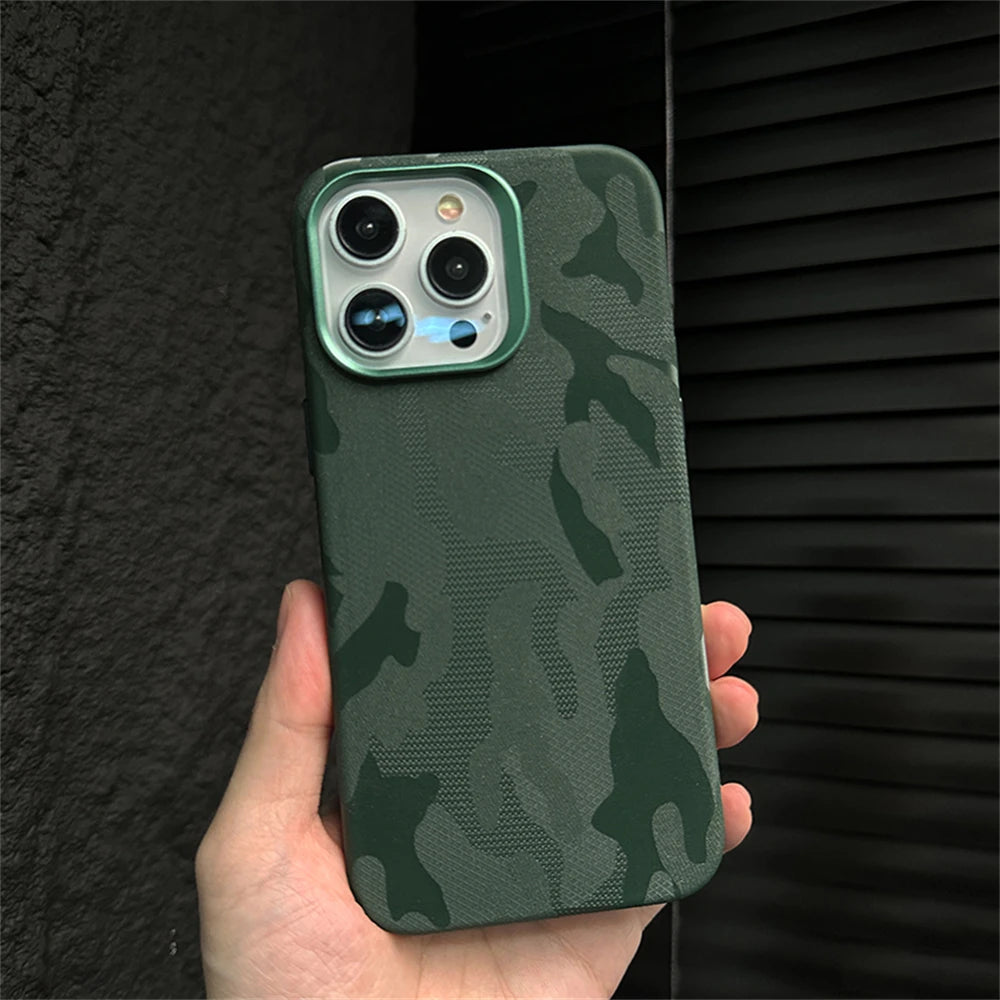 Cute Phone Cases for iPhone 15, 14, 13, 12 Pro Max, and 15 Pro Max - Luxury Camouflage Shockproof Armor Case - TSP419