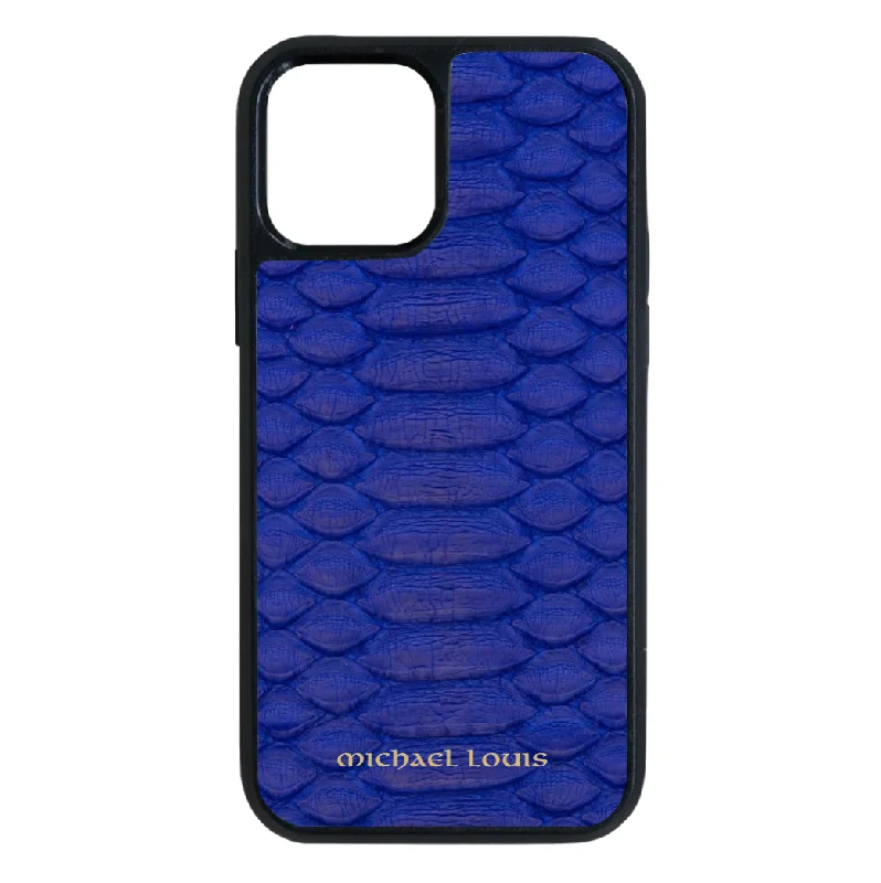 Genuine Blue Python iPhone 15 Pro Case