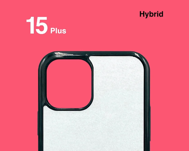 Hybrid 2-in 1 Sublimation Cases for Apple iPhone 15 Plus