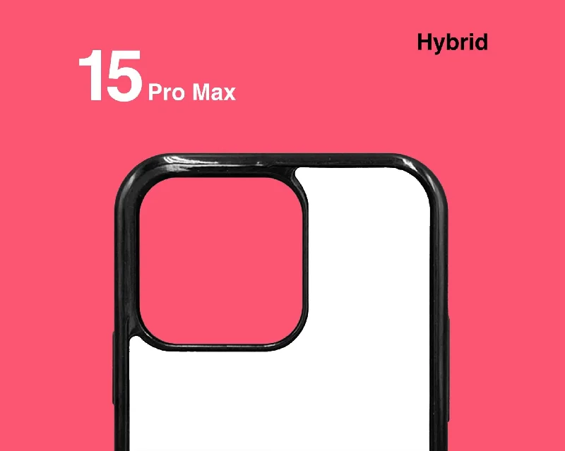 Hybrid 2-in-1 Sublimation Cases for Apple iPhone 15 Pro Max