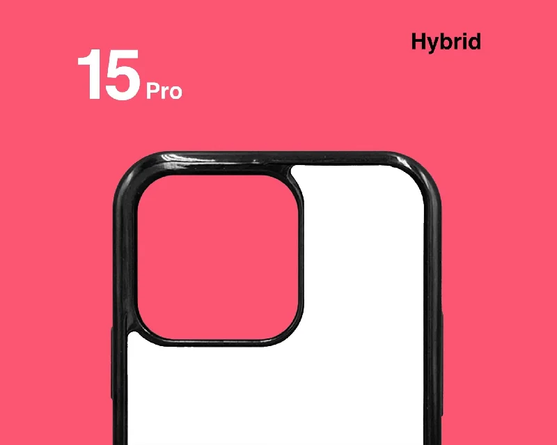 Hybrid 2-in-1 Sublimation Cases for Apple iPhone 15 Pro