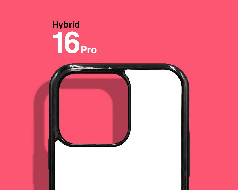 Hybrid 2-in-1 Sublimation Cases for Apple iPhone 16 Pro