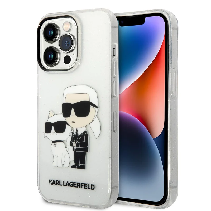 iPhone 15 Pro - PC/TPU Clear Hard Case Iml Glit Nft Karl & Choupette - Karl Lagerfeld