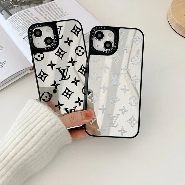 MIRRORED LV PHONE CASE FOR IPHONE 15 14 13