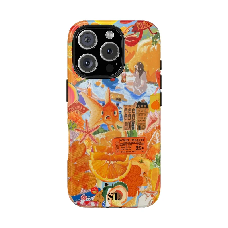 Orange Goldfish Collage iPhone 16 Case