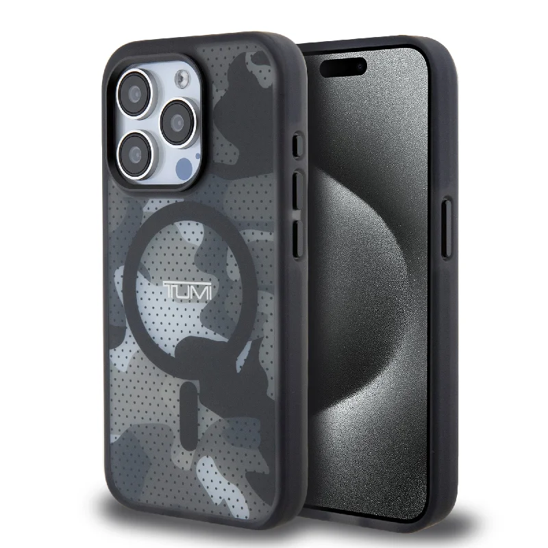 iPhone 15 Pro - PC/TPU Black MagSafe Compatible Hard Case Froted Design Camouflage - TUMI