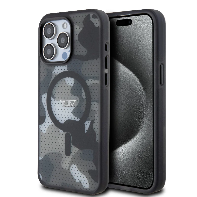 iPhone 15 Pro Max - PC/TPU Black MagSafe Compatible Hard Case Froted Design Camouflage - TUMI