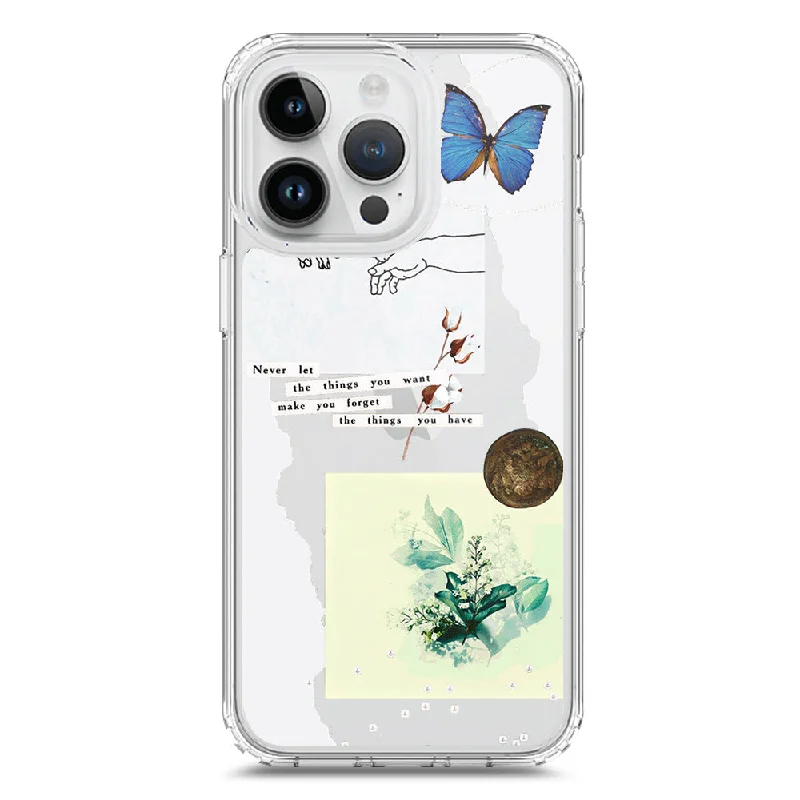 Aesthetic Collage Design - Design 3 - Soft Phone Case - Crystal Clear Case - iPhone 15 Pro Max