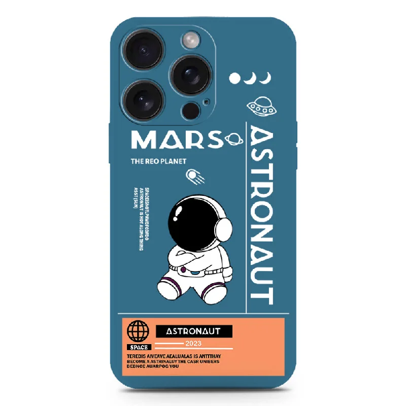 Astronaut Series Soft Phone Case - Silica Gel Case - Blue - iPhone 15 Plus