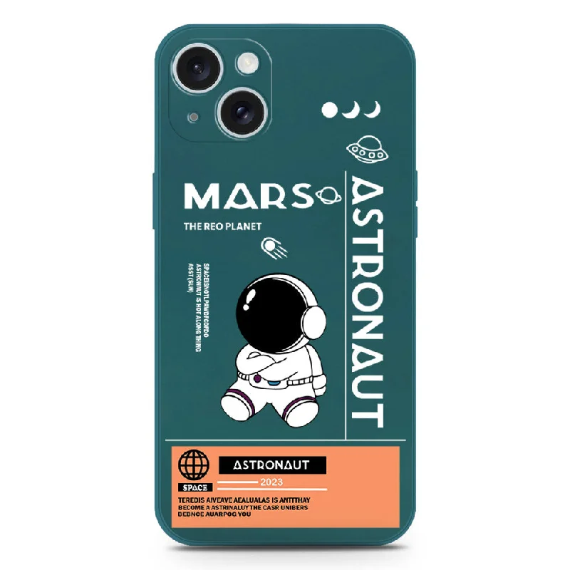 Astronaut Series Soft Phone Case - Silica Gel Case - Darkgreen - iPhone 15