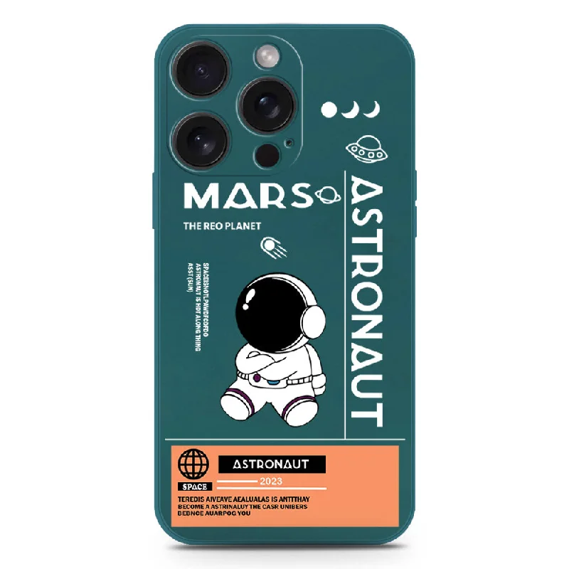 Astronaut Series Soft Phone Case - Silica Gel Case - Darkgreen - iPhone 15 Plus