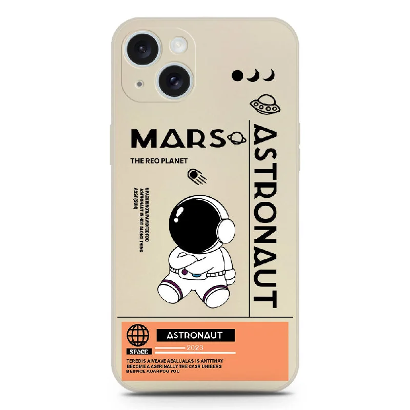 Astronaut Series Soft Phone Case - Silica Gel Case - Offwhite - iPhone 15