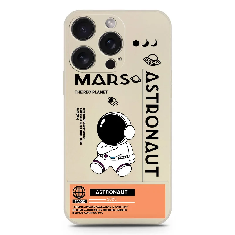 Astronaut Series Soft Phone Case - Silica Gel Case - Offwhite - iPhone 15 Pro Max