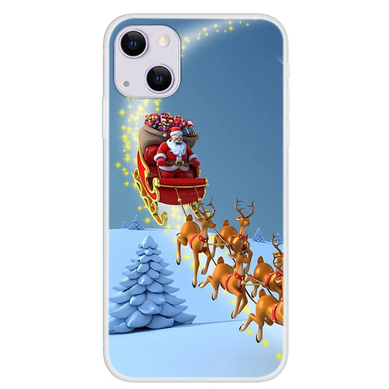 Christmas Style Pattern Printing Soft TPU IMD Shockproof Defender Case for iPhone 13 6.1 inch