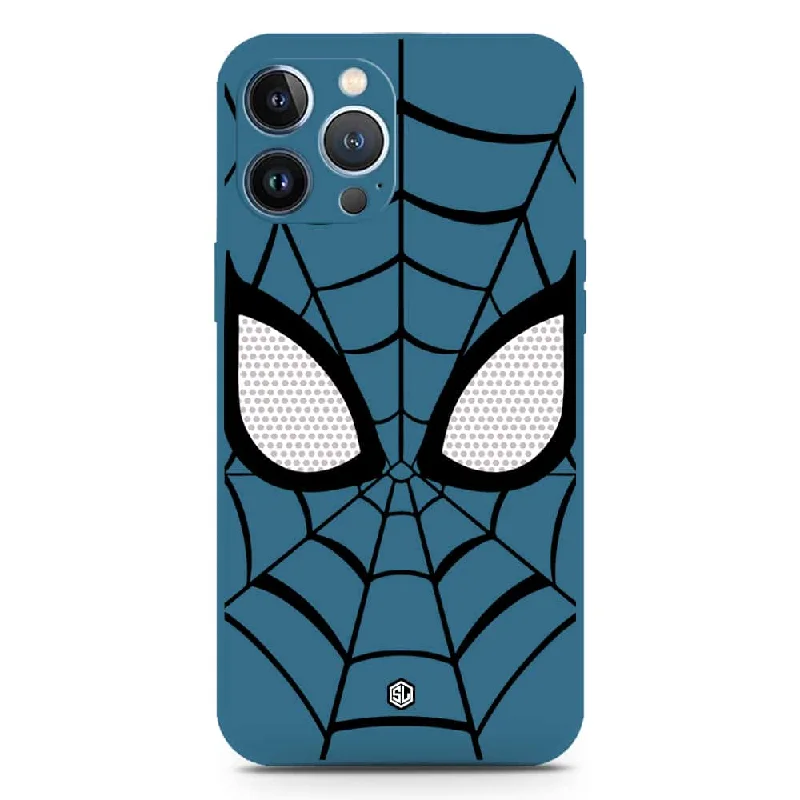 Cool Spider Design Soft Phone Case - Silica Gel Case - Blue - iPhone 13 Pro Max