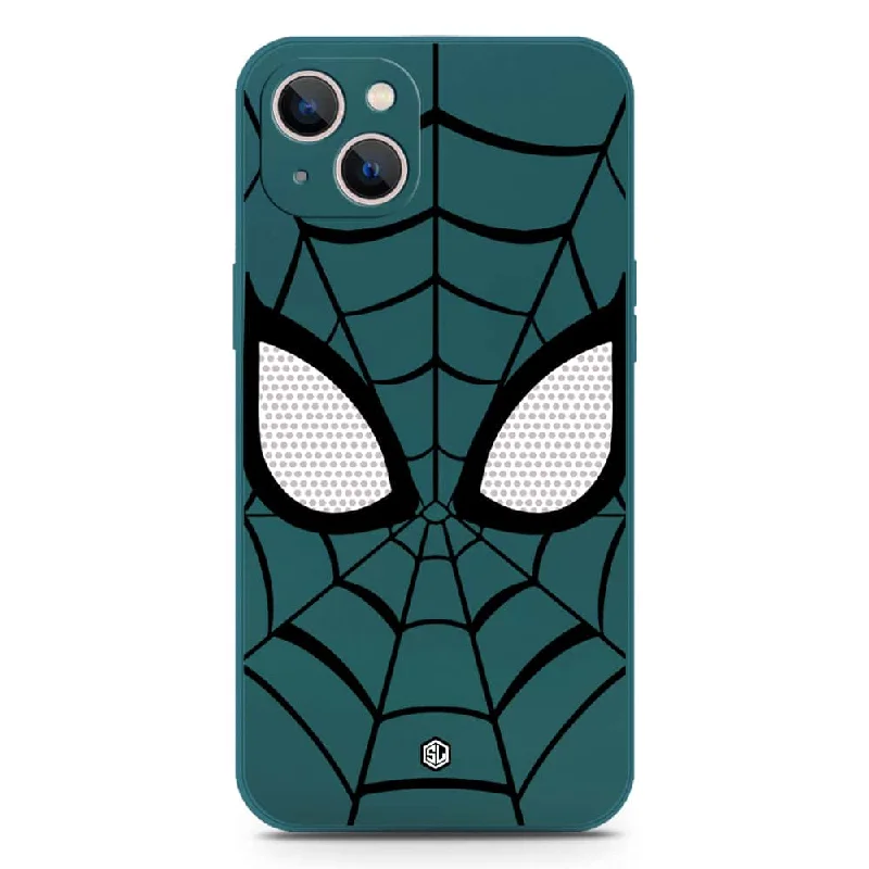 Cool Spider Design Soft Phone Case - Silica Gel Case - Darkgreen - iPhone 13 Mini