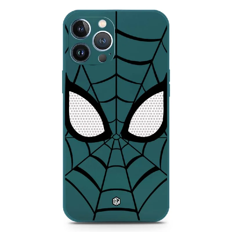 Cool Spider Design Soft Phone Case - Silica Gel Case - Darkgreen - iPhone 13 Pro Max