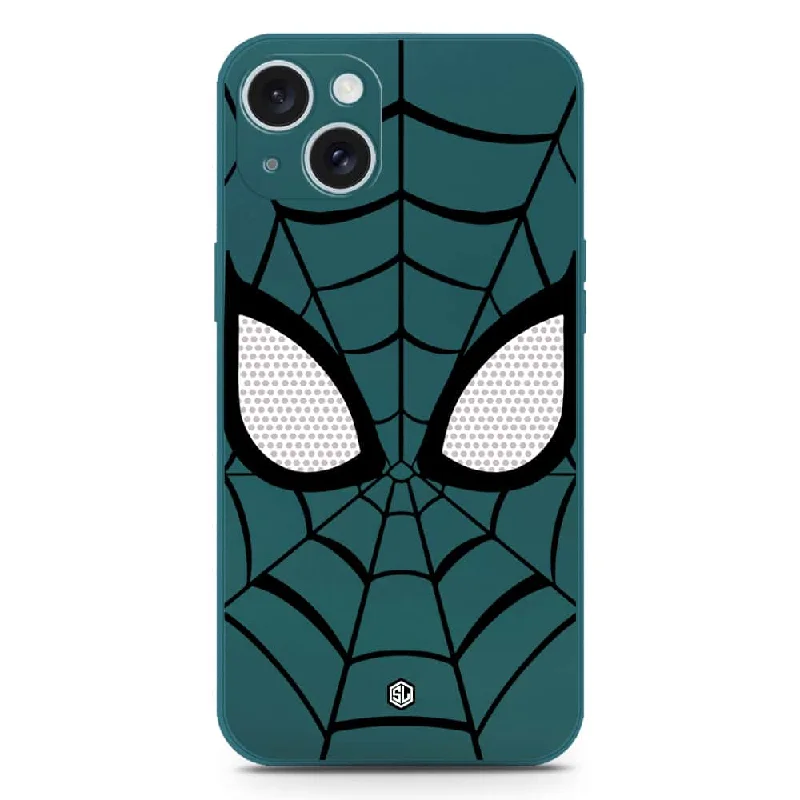 Cool Spider Design Soft Phone Case - Silica Gel Case - Darkgreen - iPhone 15