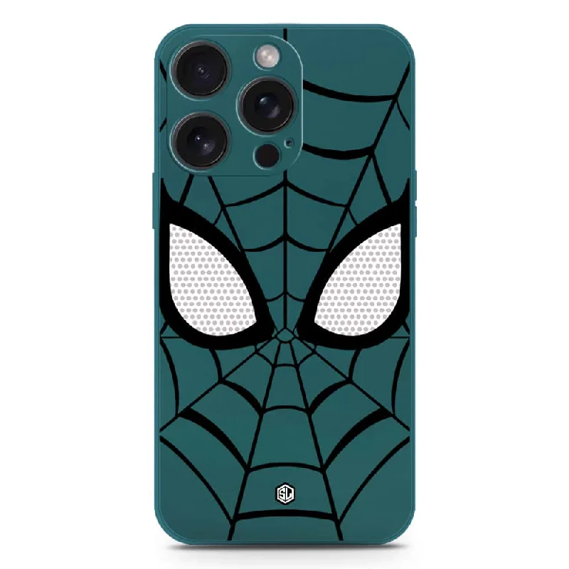 Cool Spider Design Soft Phone Case - Silica Gel Case - Darkgreen - iPhone 15 Plus