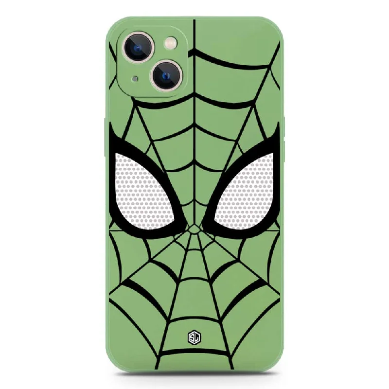 Cool Spider Design Soft Phone Case - Silica Gel Case - LightGreen - iPhone 13 Mini