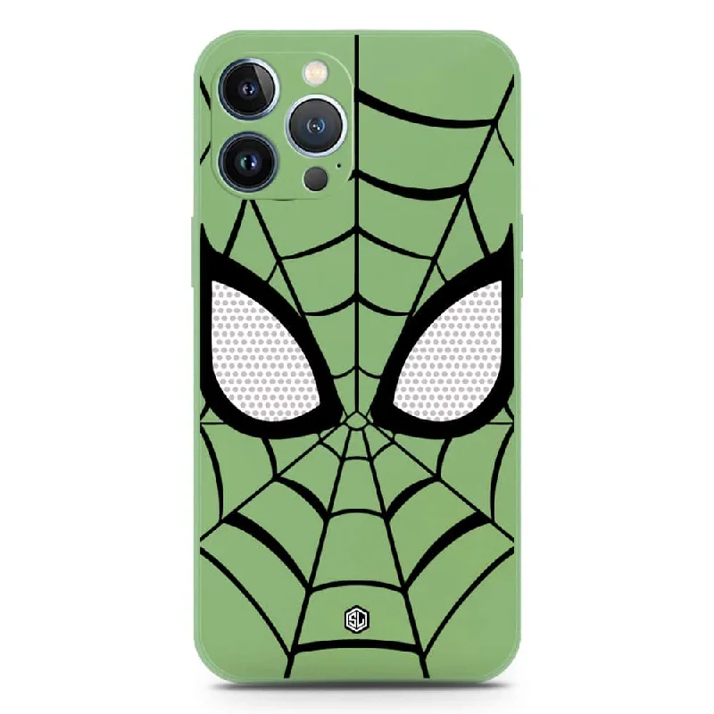 Cool Spider Design Soft Phone Case - Silica Gel Case - LightGreen - iPhone 13 Pro Max