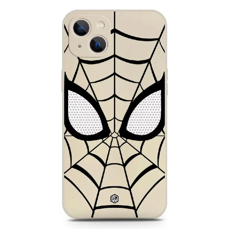 Cool Spider Design Soft Phone Case - Silica Gel Case - Offwhite - iPhone 13 Mini