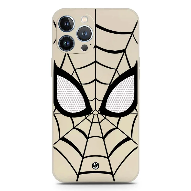 Cool Spider Design Soft Phone Case - Silica Gel Case - Offwhite - iPhone 13 Pro