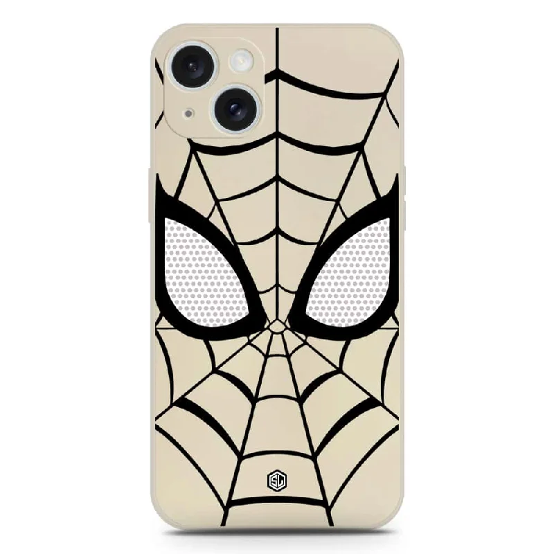 Cool Spider Design Soft Phone Case - Silica Gel Case - Offwhite - iPhone 15