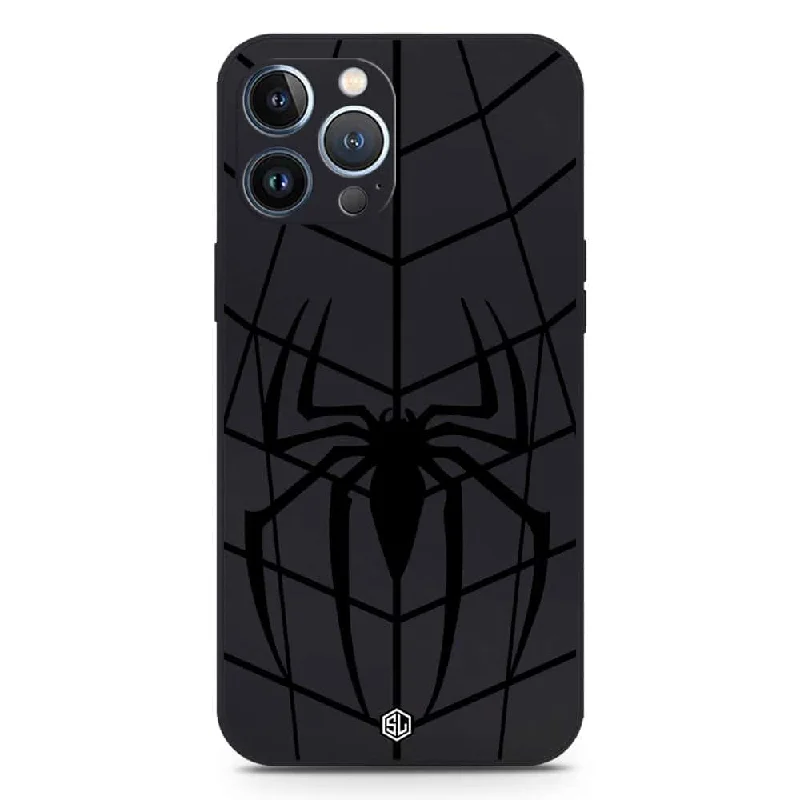 X-Spider Design Soft Phone Case - Silica Gel Case - Black - iPhone 13 Pro