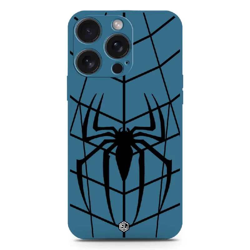 X-Spider Design Soft Phone Case - Silica Gel Case - Blue - iPhone 15 Plus