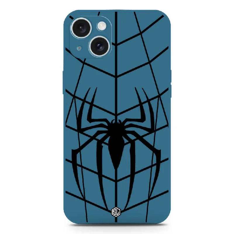 X-Spider Design Soft Phone Case - Silica Gel Case - Blue - iPhone 15 Pro