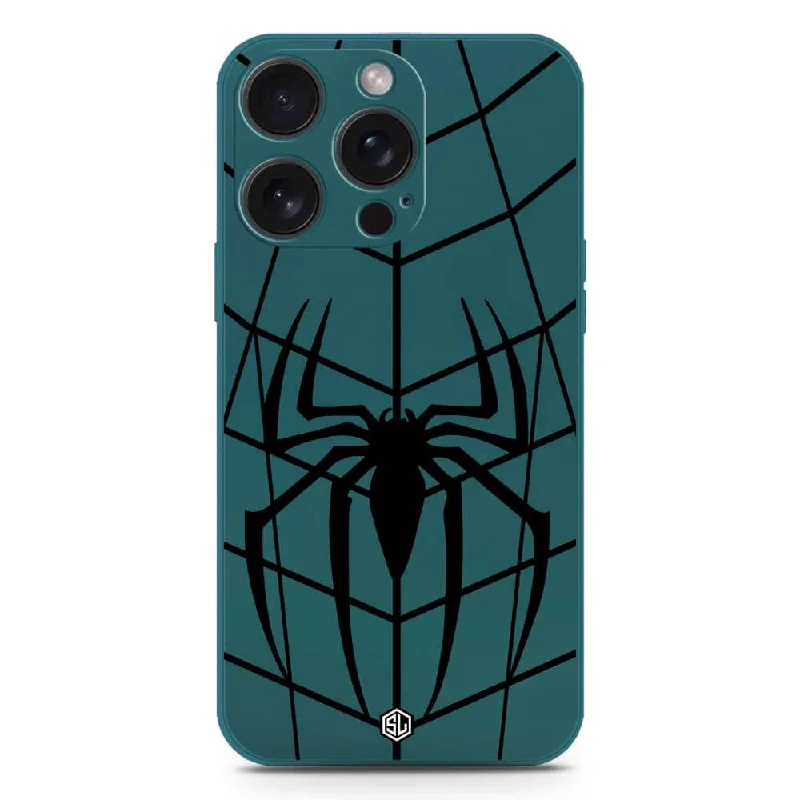 X-Spider Design Soft Phone Case - Silica Gel Case - Darkgreen - iPhone 15 Plus