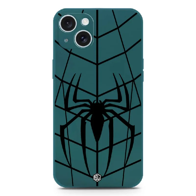 X-Spider Design Soft Phone Case - Silica Gel Case - Darkgreen - iPhone 15 Pro