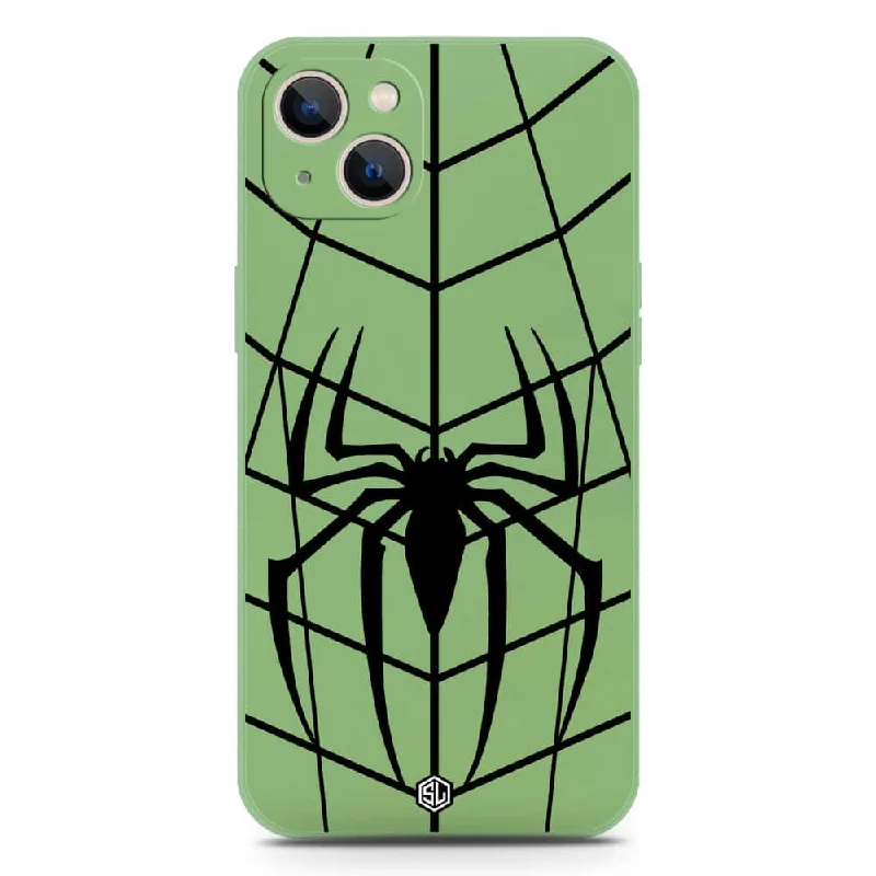 X-Spider Design Soft Phone Case - Silica Gel Case - LightGreen - iPhone 13 Mini