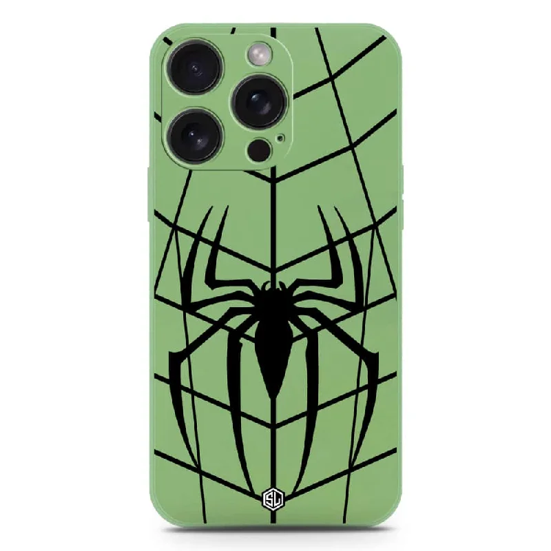 X-Spider Design Soft Phone Case - Silica Gel Case - LightGreen - iPhone 15 Pro Max