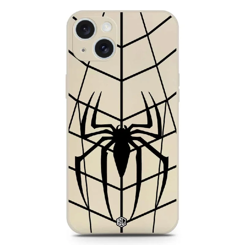 X-Spider Design Soft Phone Case - Silica Gel Case - Offwhite - iPhone 15